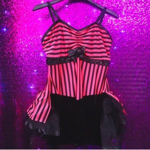 A WISH COME TRUE DANCE COSTUME, Hot pink and Black, XL